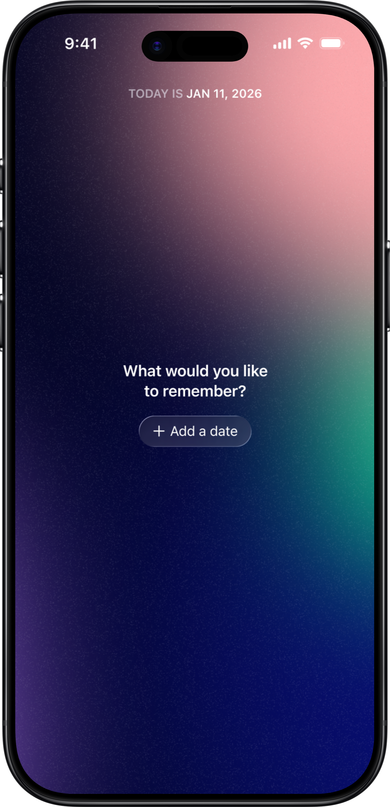 iPhone device showing Days Apart